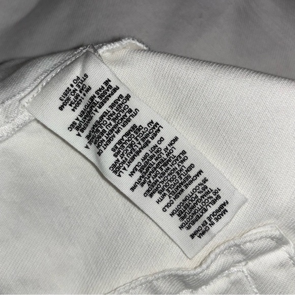 Anthropologie Avec Les Filles White Ruffled Puff Sleeve Oversized Denim Jacket - Picture 9 of 9